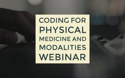 Coding for Physical Medicine and Modalities